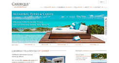 Desktop Screenshot of caribiquevillarentals.com